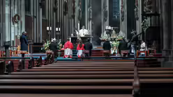 Osternacht im leeren Kölner Dom / © Henning Schoon (Kirchenzeitung Koeln)