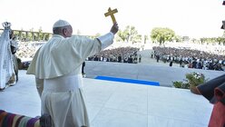 Papst Franziskus besucht Pilgerstätte Maipu in Chile / © Osservatore Romano (KNA)