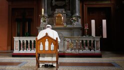 Papst Franziskus betet für die Opfer von Missbrauch / © Paul Haring (KNA)
