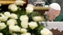 Papst Franziskus während des Gottesdienstes zur Eröffnung der Weltsynode  / © Gregorio Borgia (dpa)