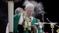 Franziskus bei einer Messe im Madison Square Garden / © Peter Foley (dpa)
