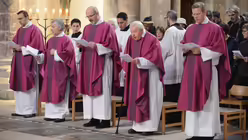 Pater Stephan Kessler (m), Prälat Ludwig Schöller, Innenstadtpfarrer Dr. Dominik Meiering / © Beatrice Tomasetti (DR)