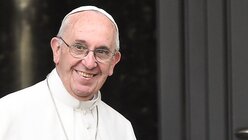 Papst Franziskus lächelnd / © Romano Siciliani (KNA)