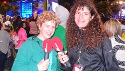 domradio-Reporterinnen Veronika und Hilde (DR)