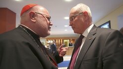 Sankt Michael-Jahresempfang: Kardinal Marx und Volker Kauder (KNA)