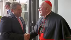 Sankt Michael-Jahresempfang: Vizekanlzer Gabriel und Kardinal Marx (KNA)