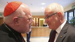 Sankt Michael-Jahresempfang: Kardinal Marx und Volker Kauder (KNA)