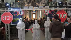 Protestaktion gegen europ&auml;ische Fl&uuml;chtlingspolitik (DR)