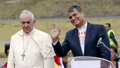 Mit Pr&auml;sident Correa (dpa)