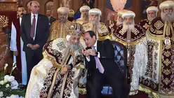 Weihnachtsmesse in neuer Kathedrale bei Kairo / &copy; Egyptian Presidency (dpa)