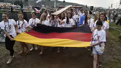 Deutsche WJT-Teilnehmer bei der Eröffnungsmesse / © Cristian Gennari/Romano Siciliani (KNA)