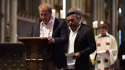 "Wir sind Gegner, keine Feinde", betont Vize-Präsident Markus Ritterbach in seiner Fürbitte. / © Beatrice Tomasetti (DR)