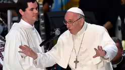 Der Papst bedankt sich bei WJT-Helfern / © Maciej Kulczynski (dpa)