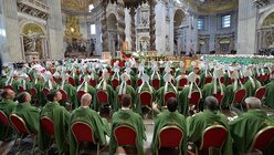 Bischöfe bei der Abschlussmesse / © Ettore Ferrari (dpa)