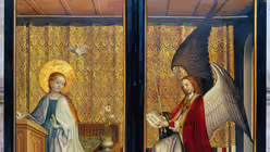 Zugeklappt zeigt das Triptychon die sogenannte Werktagsseite mit der Verk&uuml;ndigungsszene. / &copy; Beatrice Tomasetti (DR)