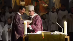 Zwei, die vertrauensvoll zusammenarbeiten k&ouml;nnen: Kardinal Woelki und der neue Bonner Stadtdechant Wolfgang Picken. / &copy; Tomasetti (DR)